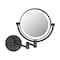 Kibi Circular LED Wall Mount Magnifying Make Up Mirror - Matte Black KMM101MB - alternate 1